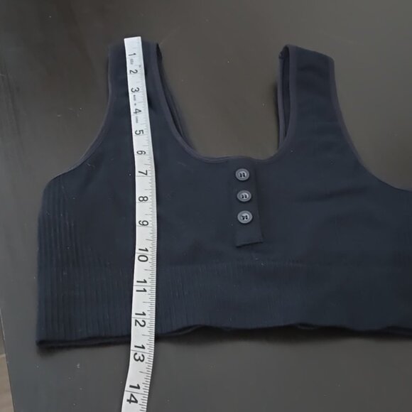 Gymshark Dames Power Down Croplette Black Power Down Sports Bra Size M - Picture 8 of 8